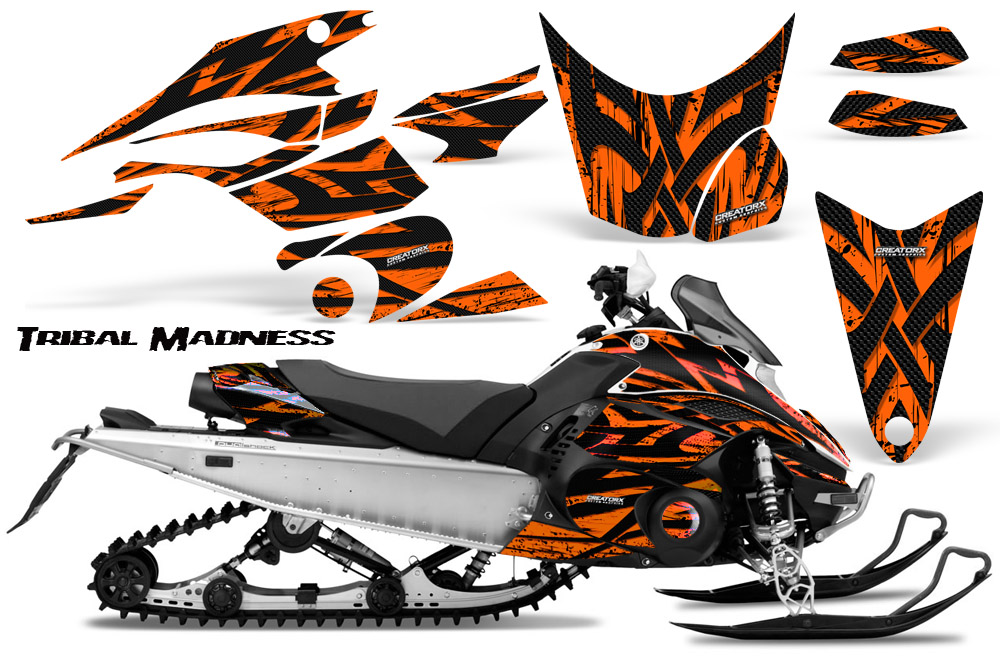 Yamaha FX Nytro 2010 Graphics Kit Tribal Madness Orange